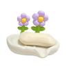 Drain Soap Dish Household Draining Soap Box Soap Dish Holder Cute Bathroom Soap Holder Purple