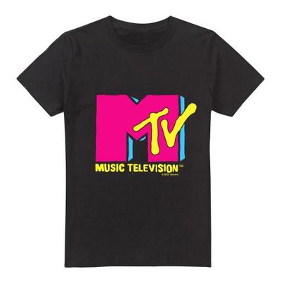 MTV Erkek Sıcak Pembe Logolu Tişört