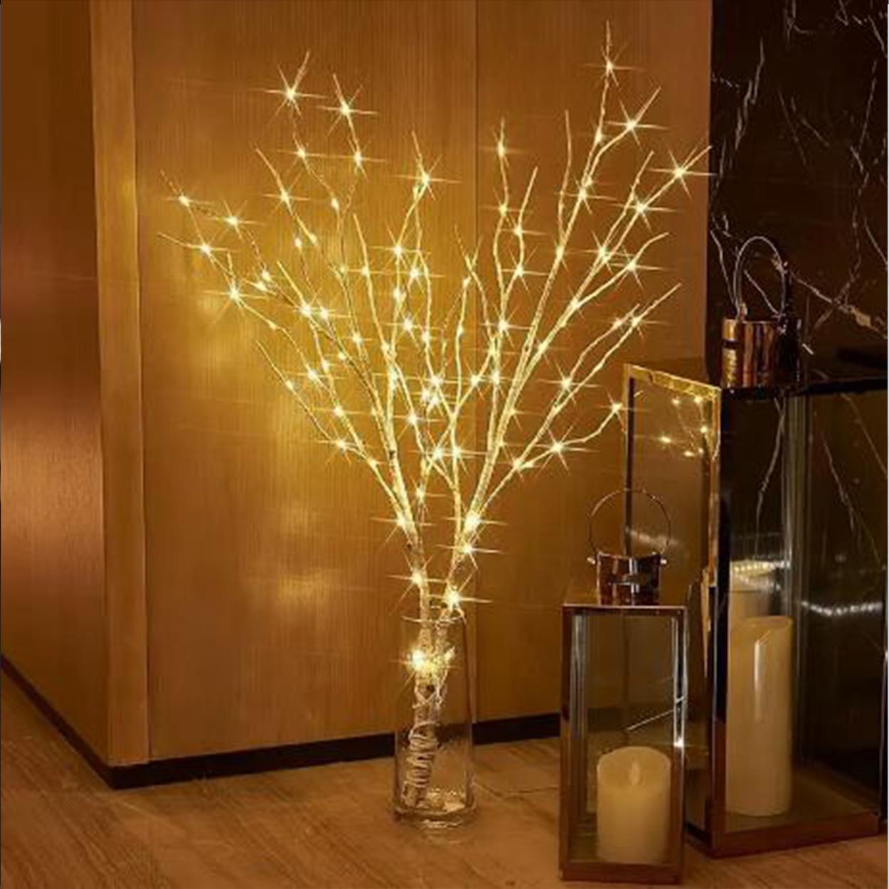 

1PC Branch decorative lamp, artificial branches, suitable for indoor and outdoor Christmas, wedding and home decoration. теплим білим кольором