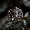 Punk Thai Silver Dark Skeleton Skull Open Rings For Men Women Hip Hop Fashion New Jewelry Gift Party Rock Anillos