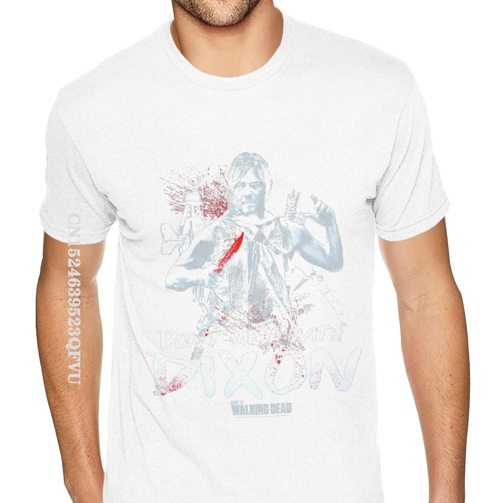 Walking Dead Daryl Dixon Printed Mens Tshirt Plus Size Men's Personalized Photo T Shirts Camisa Streetwear
