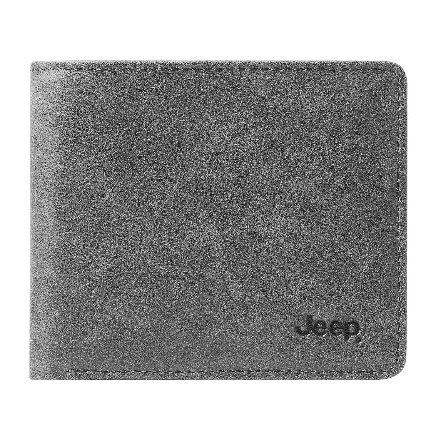 

New Jeep Cow Leather Wallet Men s Gray PP51X03024 27.9*2.5*24.4CM