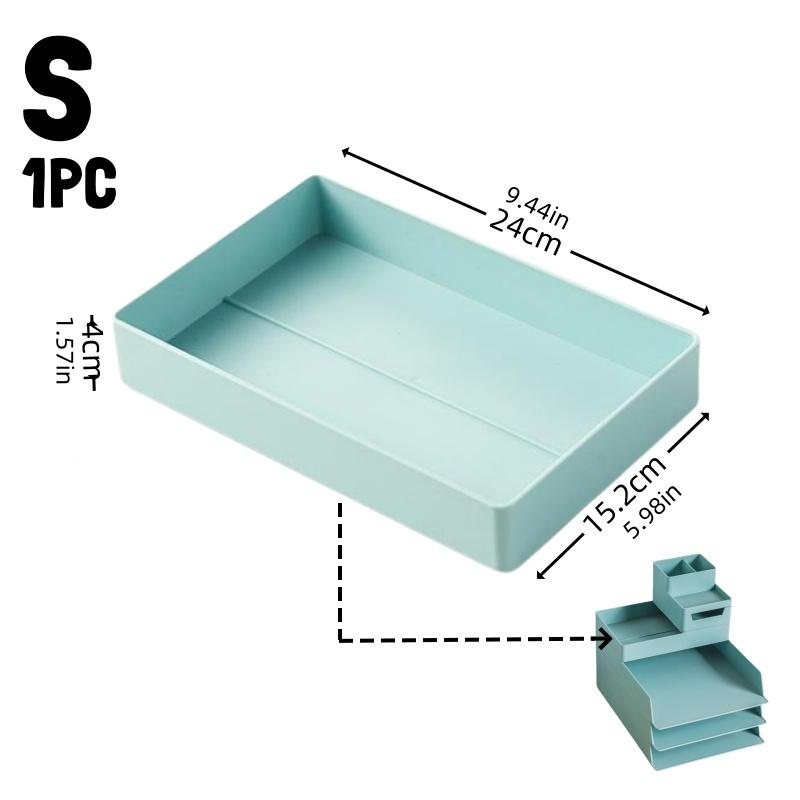 

1/3pcs Desktop Storage Organizer Multifunctional Stationery Rack Office Supplies Storage Box Bedroom Desk Accessories File Tray