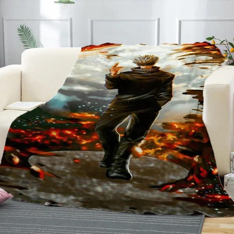 Gojo Satoru Blanket Soft Fluffy Throw for Sofa or Bed Living Room Decor Fleece Bedspread for Summer Bedroom Wall Art