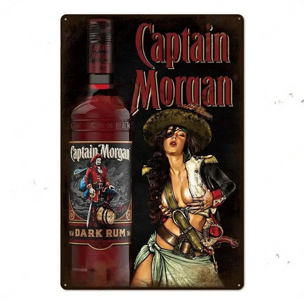 Vintage Metal Tin Sign  Captain Original Wall Decor Plaque Retro Art Poster for Man Cave Home Cafe Garden Club Bar  Iron Paintin
