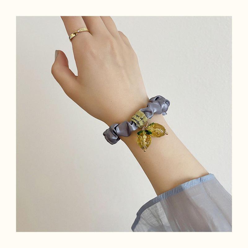 

Персиммон Руйи Креативное стеклянное кольцо для волос с фруктами - модный аксессуар в корейском стиле для женщин