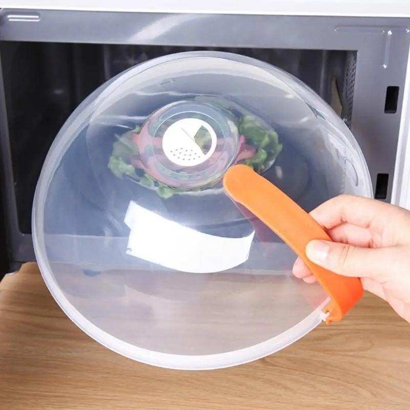 Copertura per Alimenti per Microonde Resistente al Calore Paraspruzzi per Alimenti Coperchio per Padella Forno a Microonde Piatto Copertura per Piano Cottura Copertura Trasparente Antischizzo