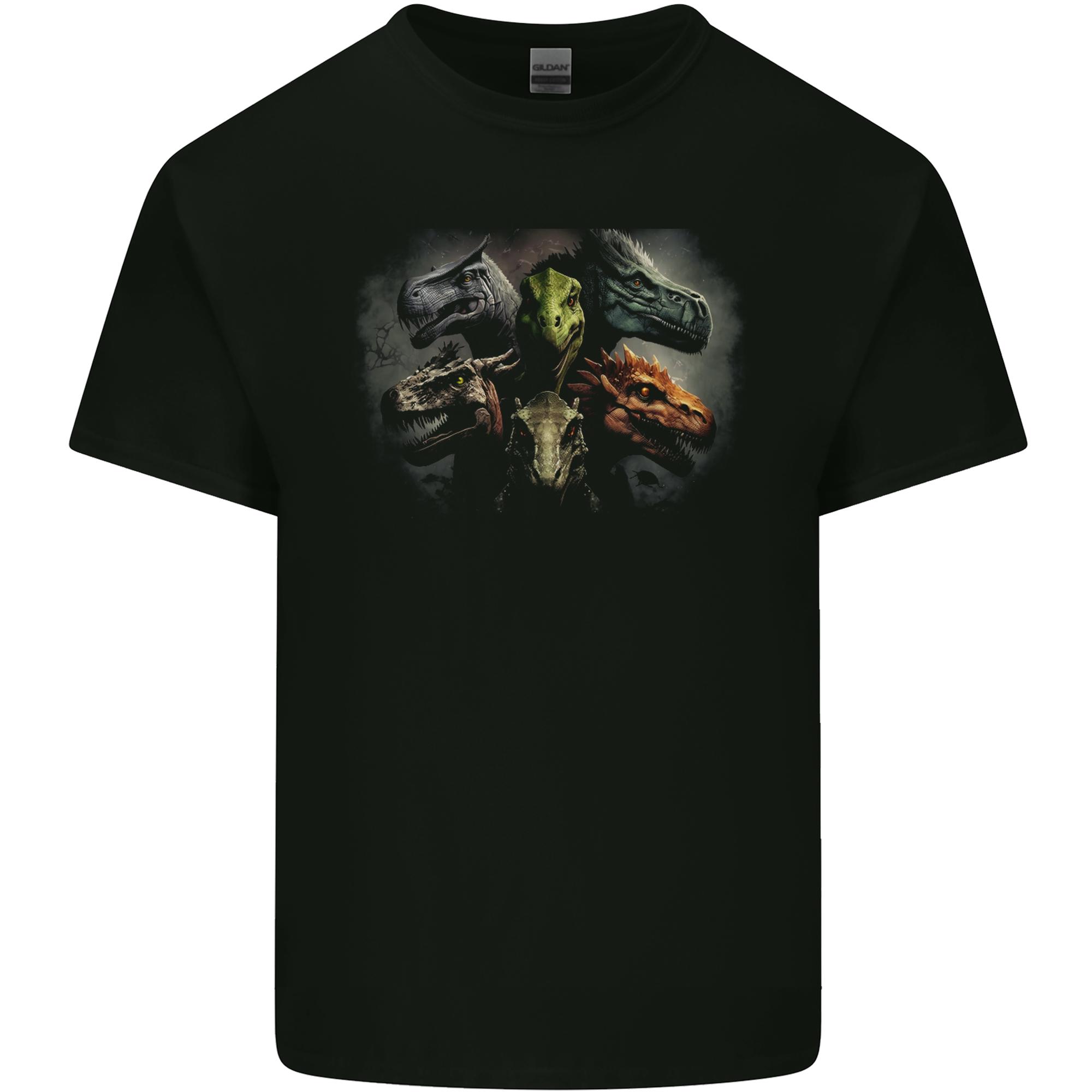 6 Dinosaur Collage TRex Raptor Dragons Unisexs Light Cotton TShirt S
