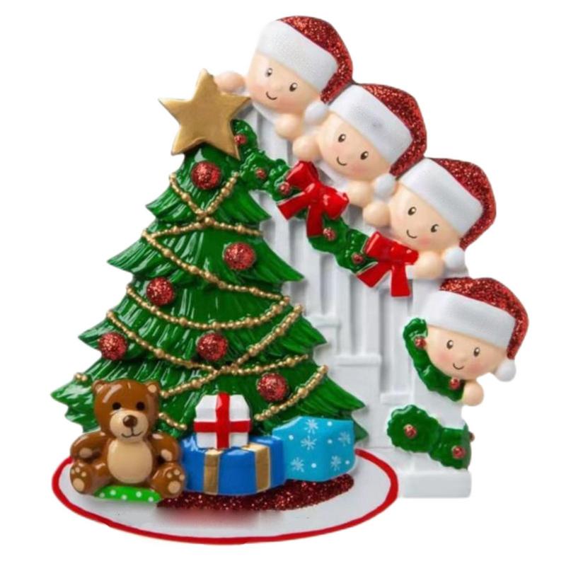 Family Christmas Ornament Christmas Tree Ornaments Family Decor DIY Name Pendants Christmas Tree Ornament Free