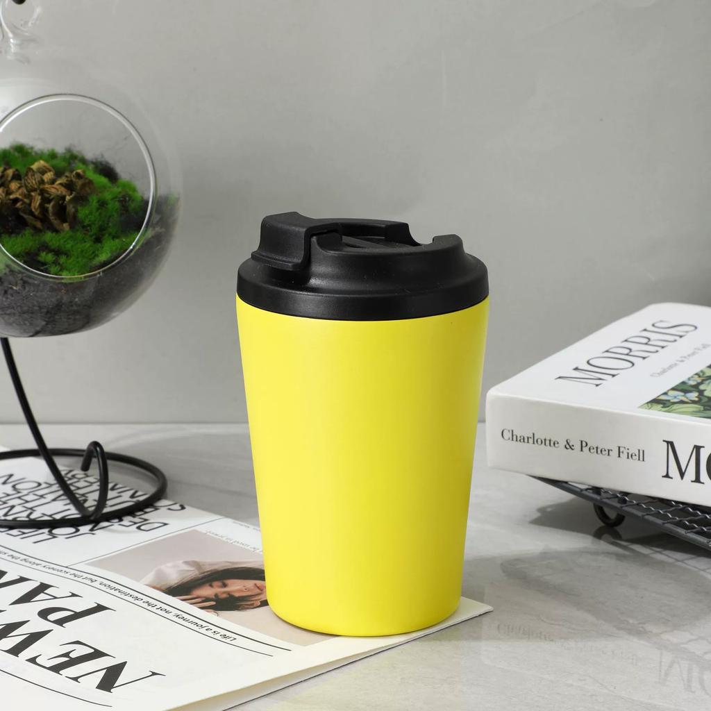 Simple Stainless Steel Coffee Cup Double-Layer Vacuum Thermos Cup Car Portable Gift Water Cup
