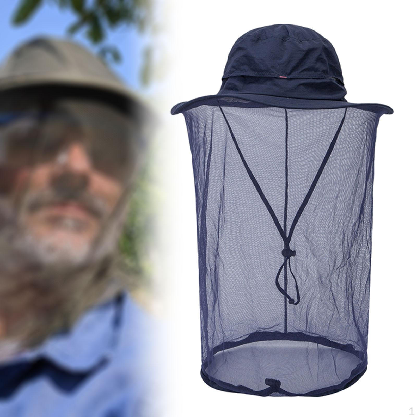 

Кепка пчеловода с сеткой, регулируемая защитная рыболовная сетка от солнца для улицы синий