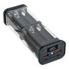 Portable Chargers Case Builts in Safety Features Solderless Structure for 12x18650 Batteries Corrosion Resistant Plastic