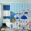 Building Shower Curtain Cityscape Urban Architecture Geometry Modern Art Bathroom Decor Bathtub Shower Curtain Liner With Hooks