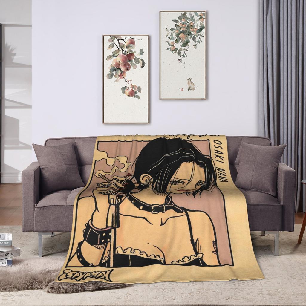 Warm Blanket Travel Nana Osaki Manga Panel collage Throw Blanket  Flannel Bedspread For Couch Chair Fluffy Sofa Bed Cover