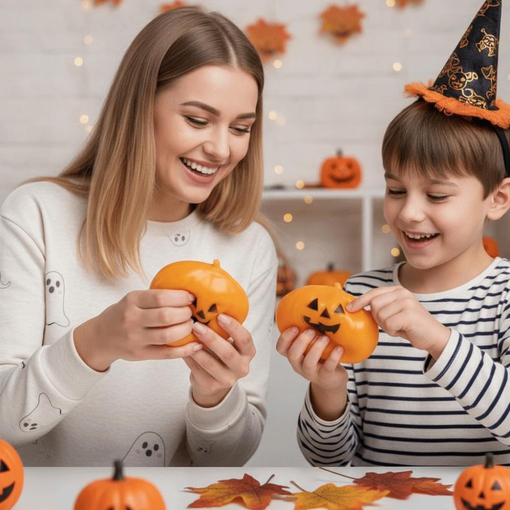 Sticky-Free Soft Squeeze Ball Slow-rebound TPR Novelty Toys Ultra-Elastic Pumpkin Squishy  Adults