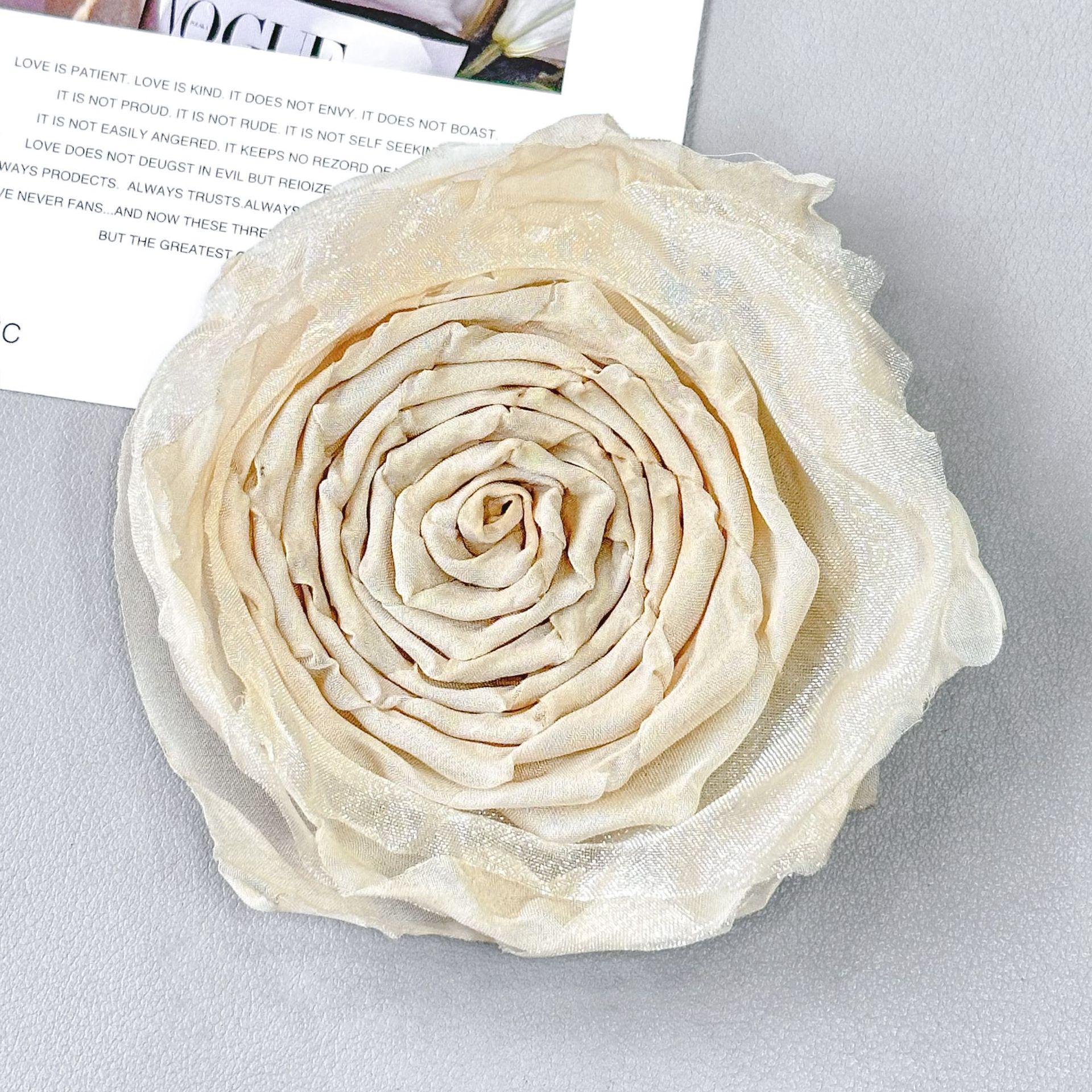 

Ancient Wind Burning Edge Curl Flower Gradual Change Rose Diy Mesh Flower Hair Accessories Corsage Headdress Dress Clothing Decoration Accessories