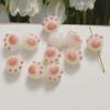 30Pcs Colorful Cartoon Cute Cat Paw Shaped Acrylic Beads For Jewelry Making Diy Handmade Bracelet Phone Chain Accessories