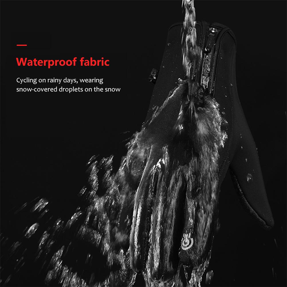 Outdoor Cycling Gloves Winter Waterproof Touchscreen Gloves for Running Climbing Skiing Riding