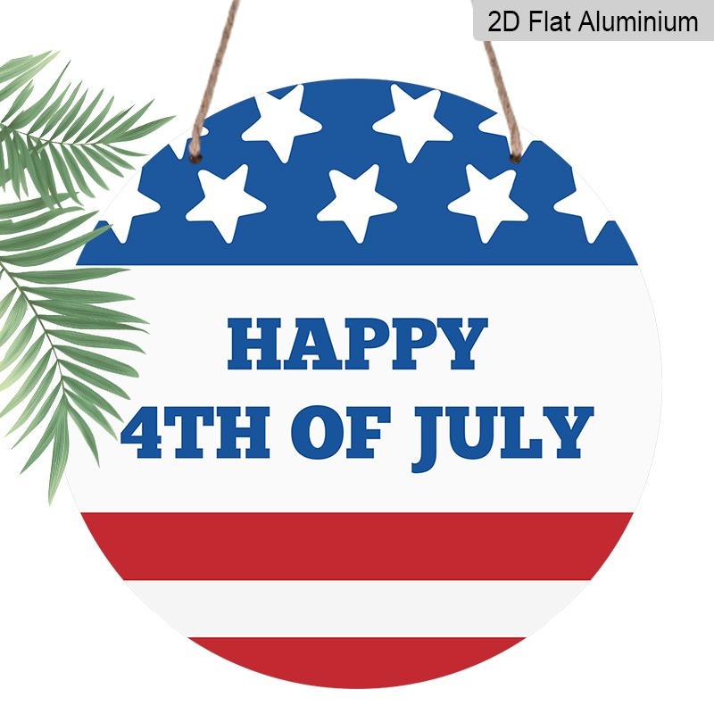 

2D Flat Retro Aluminum Wall Coverings in Various Sizes. The American Independence Day Patriotic Theme, Happy 4th of July, in Red, White, and Blue, Is 20*20cm