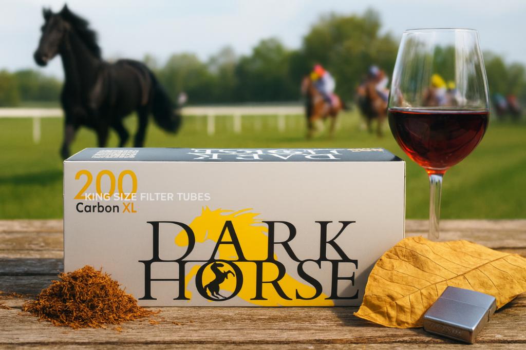 Gilzy Papierosowe Dark Horse Carbon Extra Long White 200Szt X10