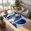 Tappeto in Velluto Cristallo Seattle Seahawks Morbido Anti?Tappetino Antiscivolo Comodo per Casa Soggiorno Camera da Letto Tappeto Decorativo