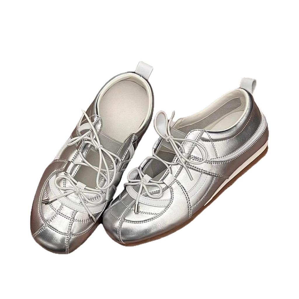 [Fanfna] Retro flache Ballerina-Stil Moralische Trainingsschuhe Damen Koreanische Version Lässige Riemchen Aushöhlte Mary Jane Schuhe Damenschuhe