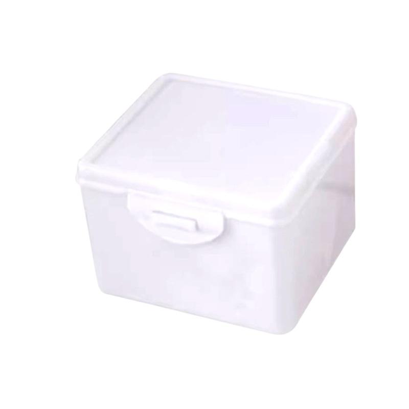 Clear White Desktop Organizer Storage Box for Photos Jewelry ID Cards Collection Container