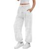 Women S High Waist Wide Leg Ankle Length Fleece Warm Pants