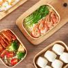 25pcs Food Grade Disposable Kraft Paper Lunch Box Rectangular Takeout Paper Bento Box Light Salad Lunch Box