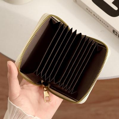 Creative Multi-Card Wallets Rfid Blocking Id Card Holder Flower Print Pull-Out Business Card Case Waterproof Money Bag