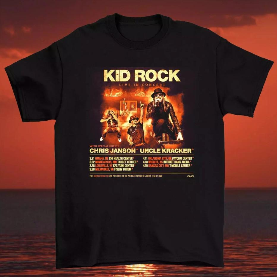 Kid Rock Live In Concert Tour 2026 T-shirt size S-5XL L
