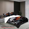 King Queen Bedding Set With Comforter Bed Sets Full Size Cool Skull Spider Printed 3PCS Goth Bedding for Teen Boys Room Decor