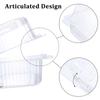 Clear Plastic Square Hinged Food Container, 5" Length X 9" Width X 3" Depth, 10P