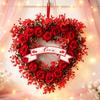 Heart-Shaped Valentine's Day Wreath - Wall & Door Decor for Wedding Celebrations