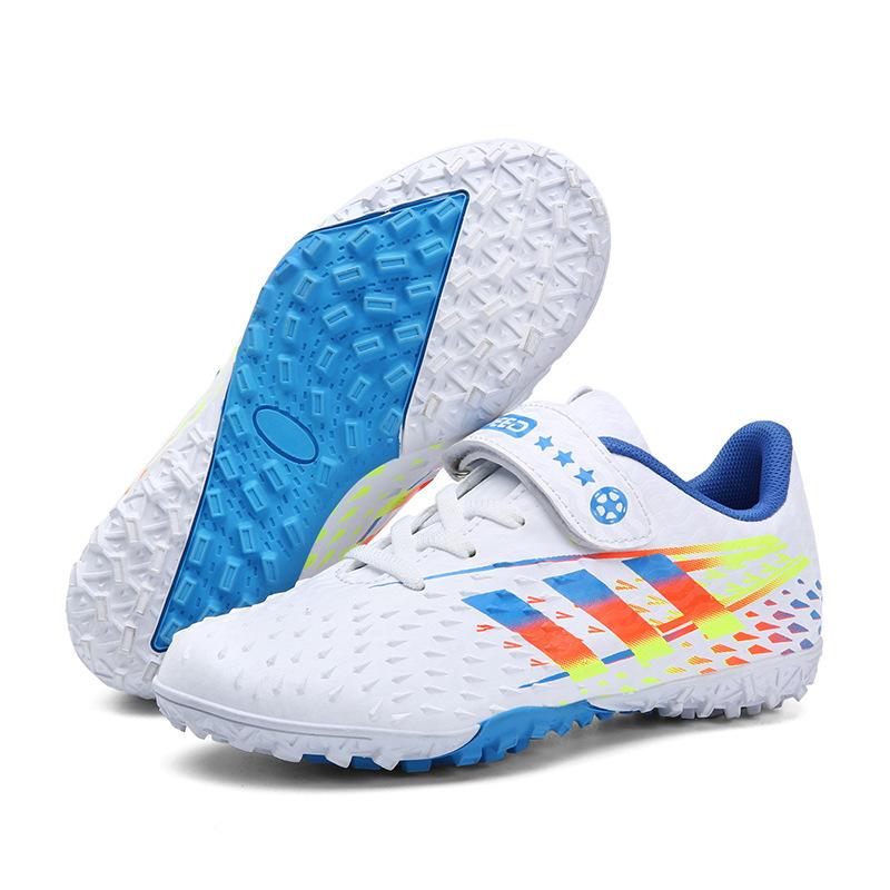 2 spring and summer Velcro breathable children's football shoes campus football sports shoes professional anti-skid training shoes