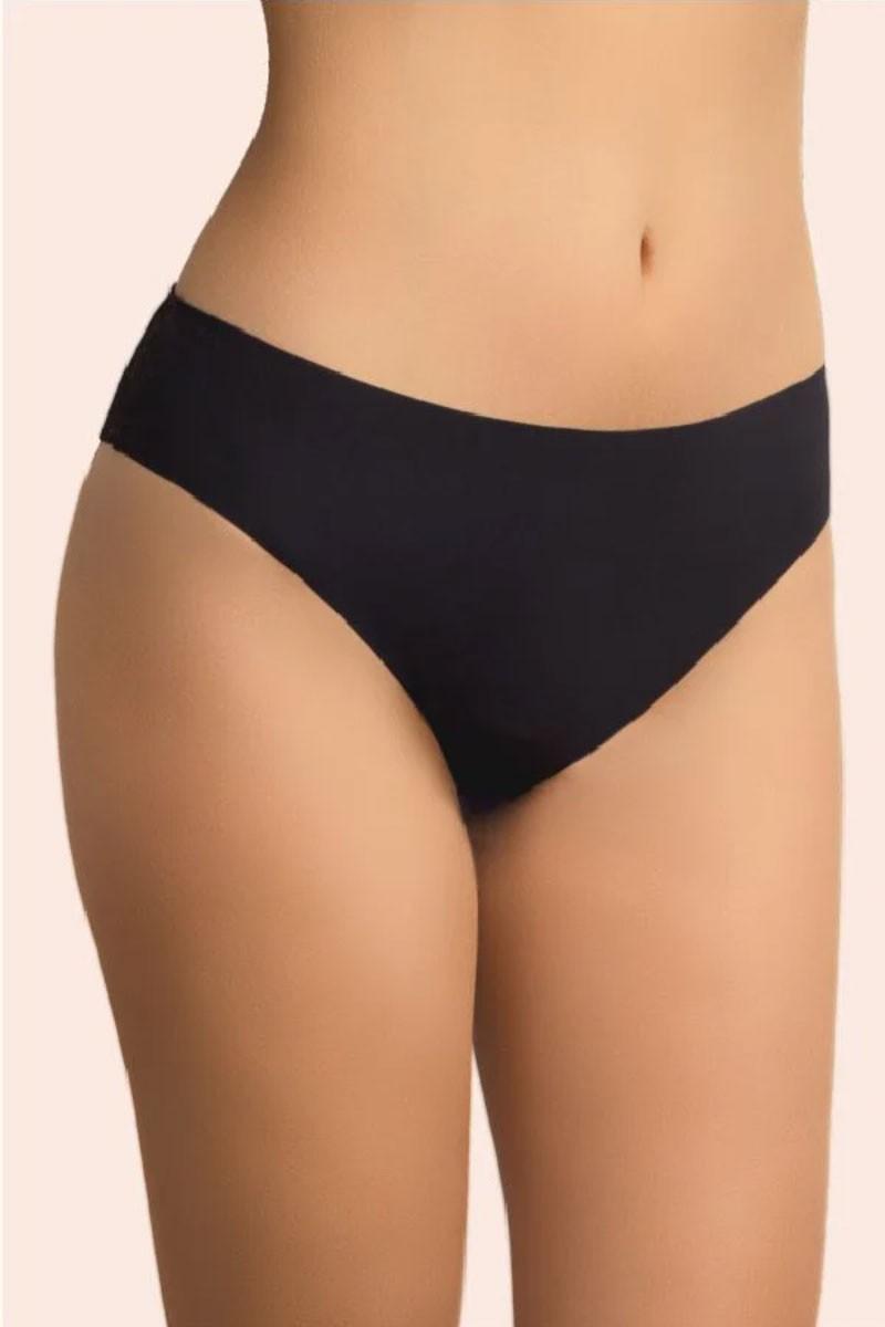 

Трусики бразіліану Kleo (90945) 1(XS) прозорий колір чорний