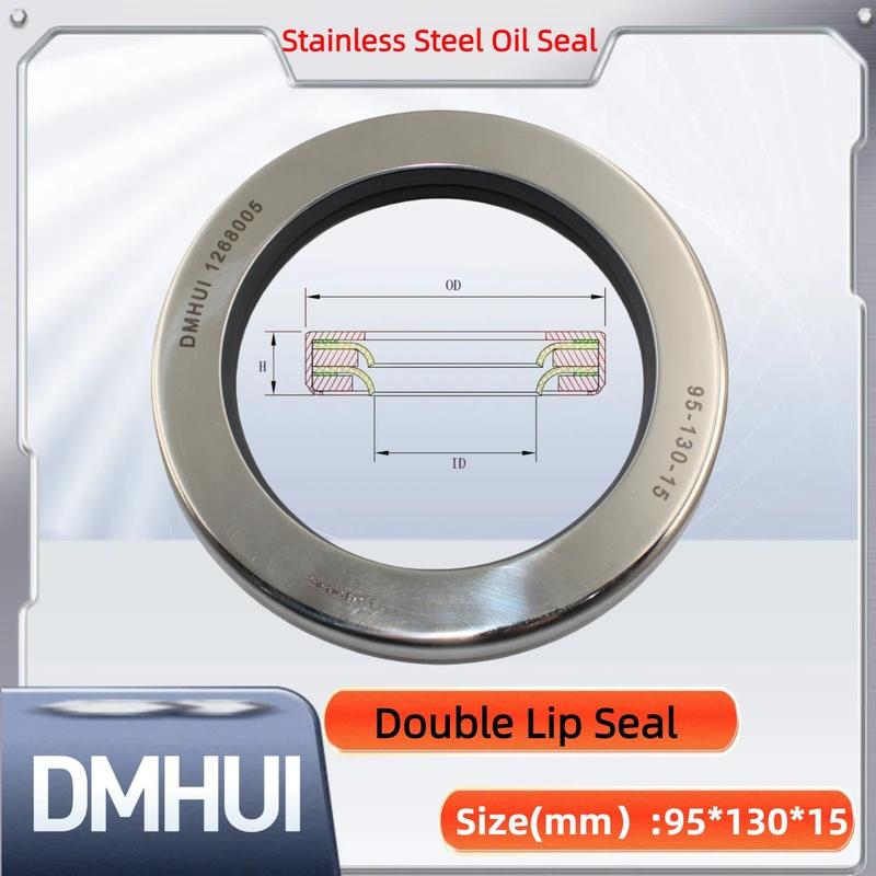 Oil Seal 95x130x15 Double Lip Seal Stainless Steel Oil Seal PTFE SS 95×130×15 95x130x15mm