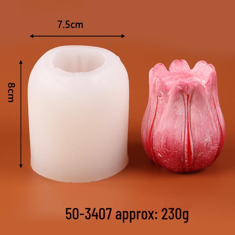 Stampo in Silicone Fiore di Peonia 3D per Candele, Sapone e Arte in Resina