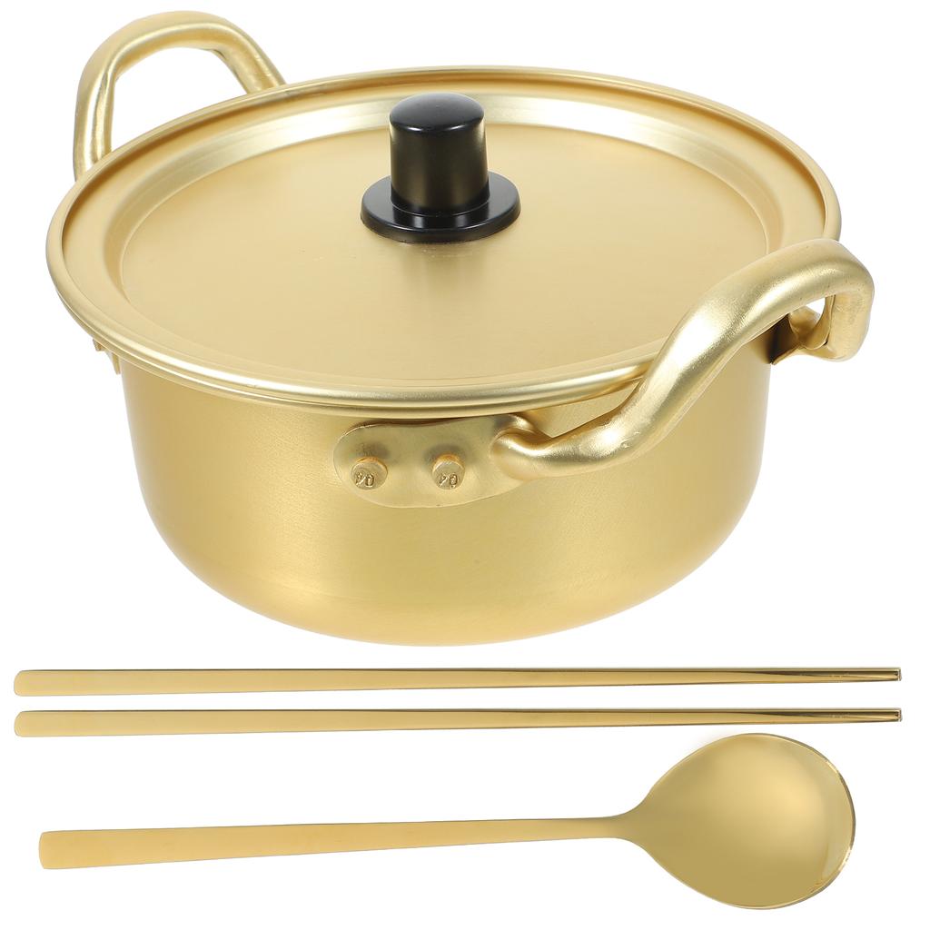 Instant Noodle Pot Gnocchi Pasta Aluminum Double Handled Stock Milk Small Hot Ramen Cookware Cooking Korean