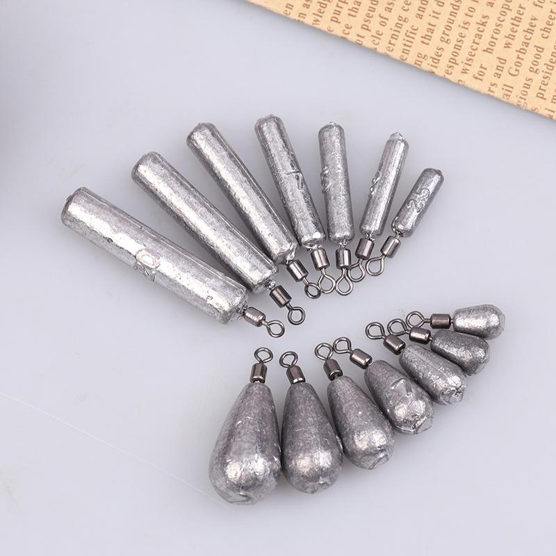 10Pcs/Lot Fishing Weight Sinkers 3.5G 5G 7G 10G 14G Soft Bait Sinker Bass Fishing Tackle Accessories Line Sinkers Hook Connector