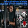 Versatile Tricep Rope Extra Long Tricep Pull Down Rope for Fitness Cable Machine Attachment for Pulley System Gym LAT Machine