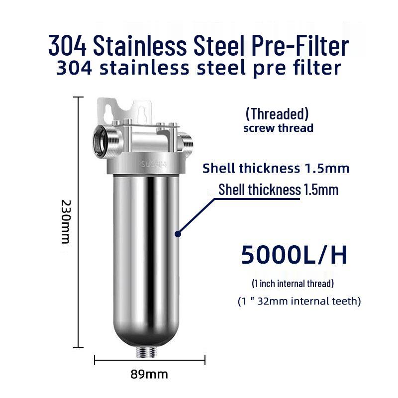 Stainless Steel Whole-House Water Purifier with Backwash System