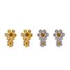 Zhenxing S925 Sterling Silver Double Flower Light Luxury Women's Stud Earrings