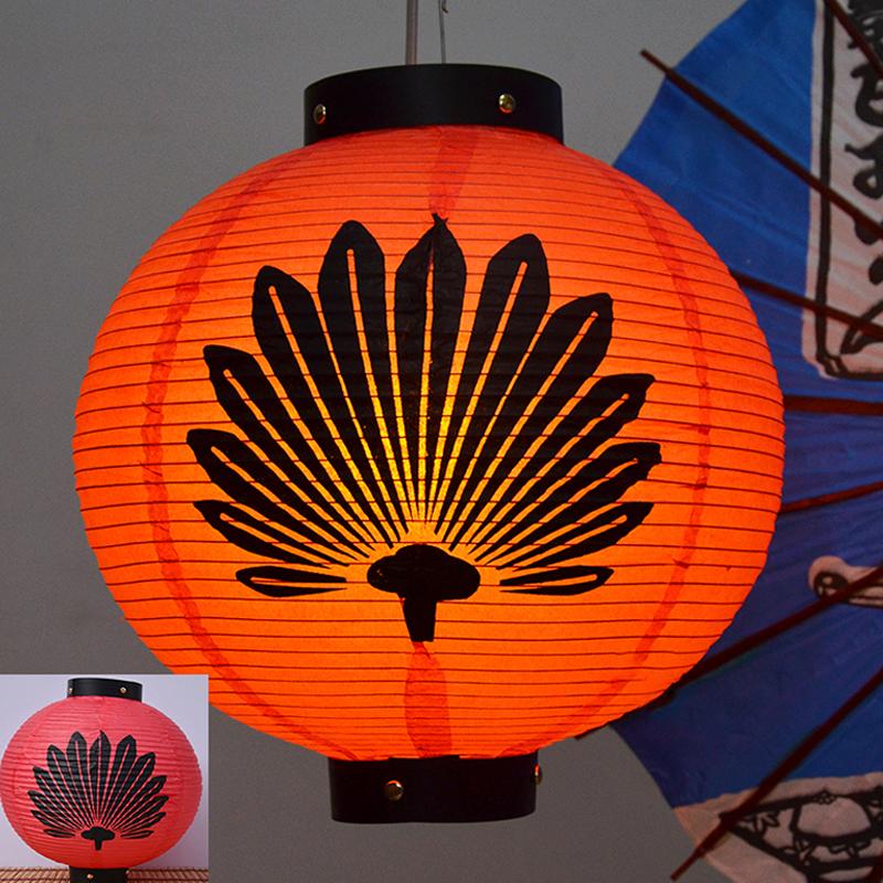 30cm Japanese Paper Lantern Oriental Style Izakaya Sushi Pub Lantern Sakura Restaurant Festival Hanging Lantern Advertising Sign
