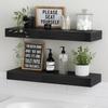 Floating Design Wall Mounted Bookshelf Solid Wood Storage Organizer  Bedroom