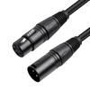 Dual Shielded XLR Male to Female Audio Cable, All Metal Gold Plated Connectors Balanced XLR Mic Cord for Microphone, Mixer, Speaker, Audio Recorder