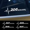 For Peugeot 208 207 308 206 307 407 RCZ Rifter 3008 108 2PCS Car Reflective Side Window Sticker Decal Auto Accessories Exterior