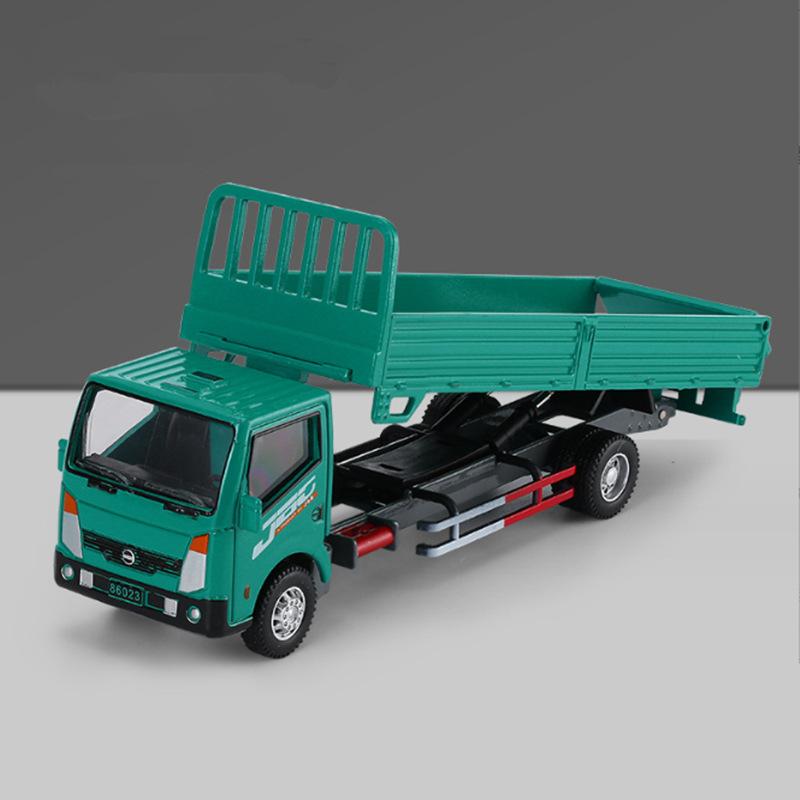 Modèle de camion léger en alliage 1/60 Modèle de camion à benne en métal moulé sous pression Véhicules d'ingénierie de transport Modèle Simulation Collection Cadeaux pour enfants