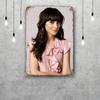 zooey deschanel actor Metal Signs wall decor Vintage Tin Signs Captain Metal Poster Decor for Bar Pub Club Wall Decoration