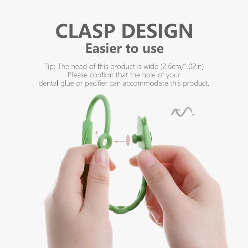 Uprgades Silicone Pacifier Chain Food Grade Soother Holder  Frees Silicone Pacifier Holder Teether Clip for Baby